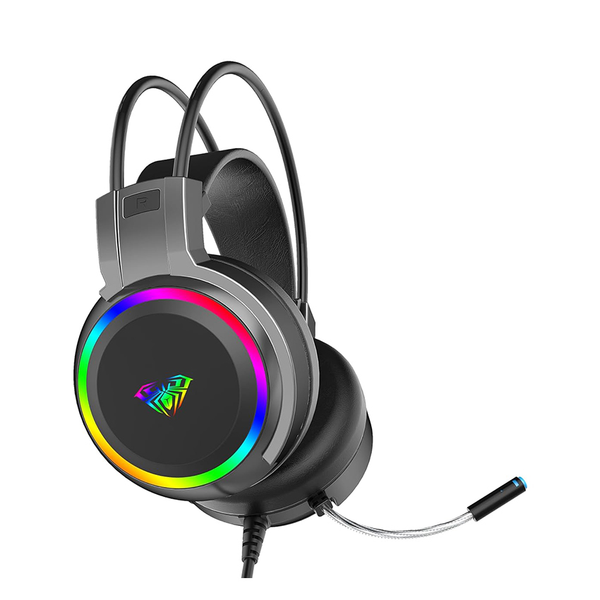 Tai Nghe AULA S608 Gaming (3.5mm*2+Usb/RGB/Đen)