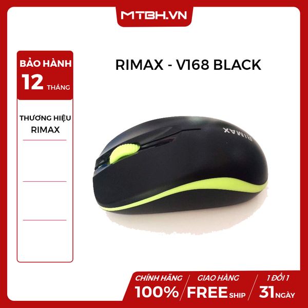 CHUỘT KHÔNG DÂY RIMAX V168 BLACK NEW BH 12TH