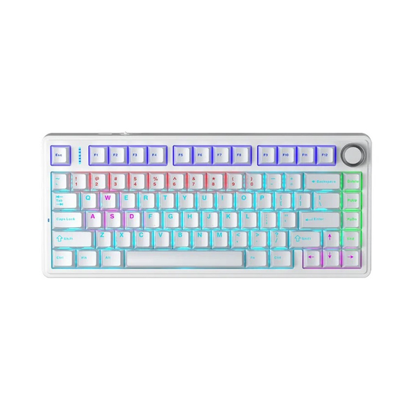 Bàn Phím Cơ AULA F75 Wired White Red Switch