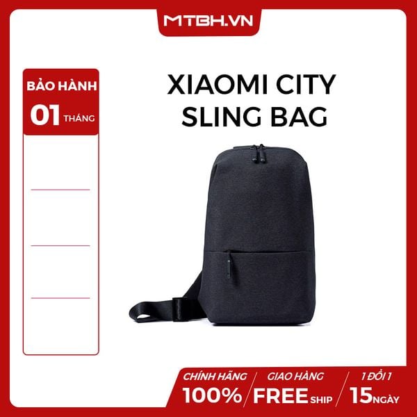 TÚI ĐEO CHÉO XIAOMI CITY SLING BAG XÁM ĐẬM