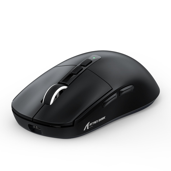 CHUỘT GAMING KHÔNG DÂY ATTACK SHARK X6 BLACK - PIXART PAW3395 | SIÊU NHẸ | 3 MODE | DOCK