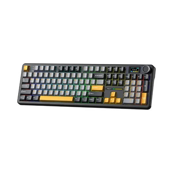 BÀN PHÍM CƠ AULA F108 PRO GAMING 3 MODE ( Đen + xám + vàng/ Reaper switch)
