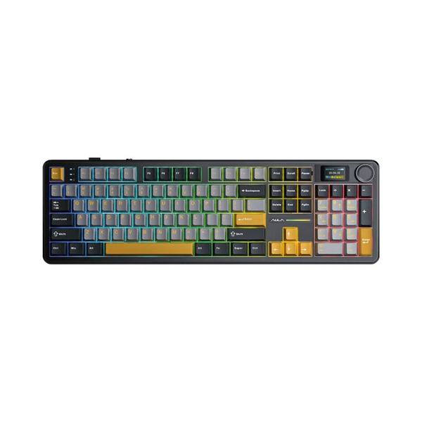 BÀN PHÍM CƠ AULA F108 PRO GAMING 3 MODE ( Đen + xám + vàng/ Reaper switch)