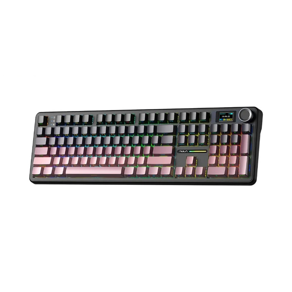 BÀN PHÍM CƠ AULA F108 PRO GAMING 3 MODE (Đen + Hồng / Grey Wood V3 Switch)