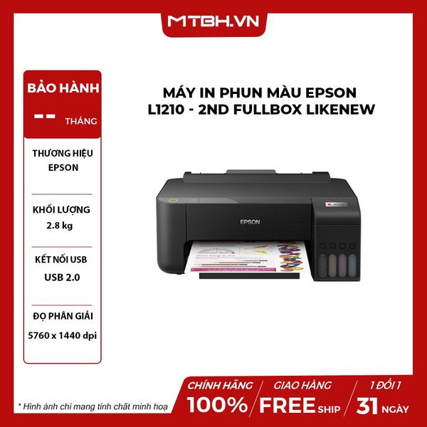 Máy in phun màu Epson L1210 - 2ND FULLBOX LIKENEW