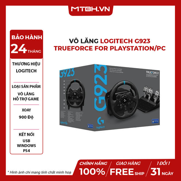 Vô Lăng Logitech G923 TrueForce For PlayStation/PC