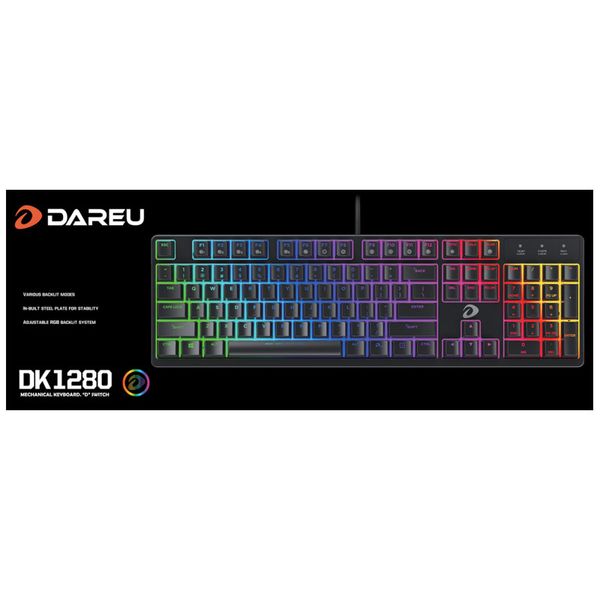 BÀN PHÍM CƠ DAREU DK1280 RGB BLACK RED SWITCH NEW BH 24TH