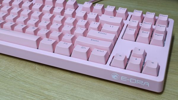 BÀN PHÍM CƠ E-DRA EK387 RED SWITCH PINK