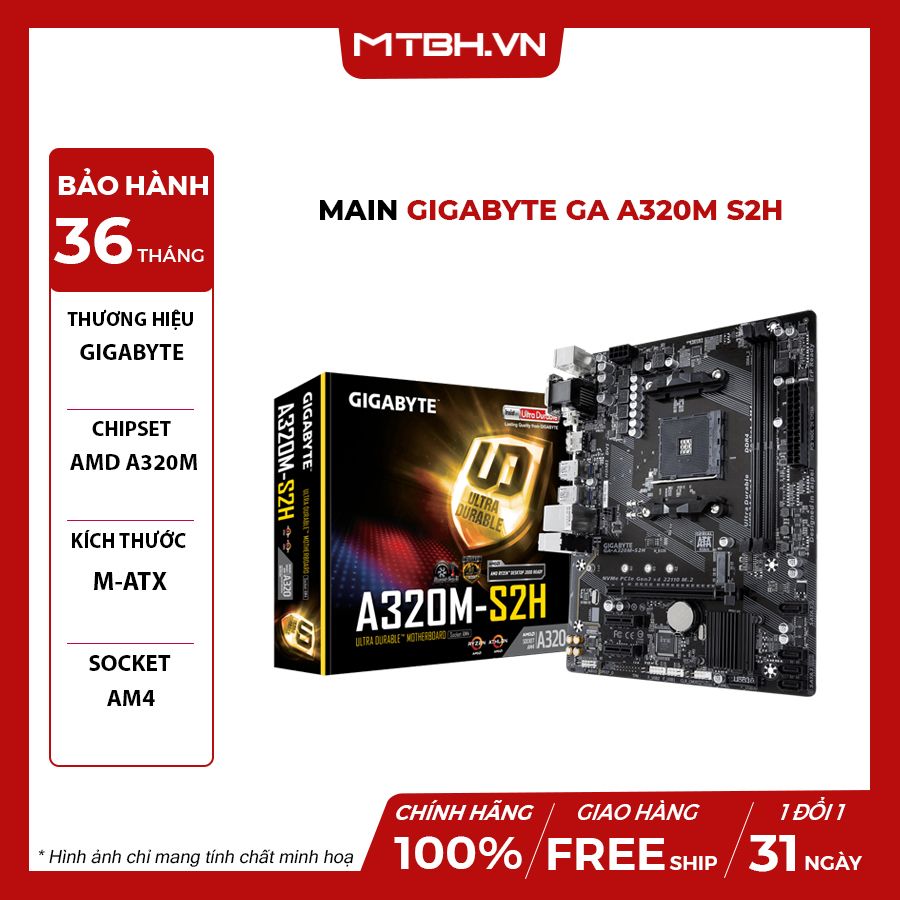Main Gigabyte GA A320M S2H Máy Tính Biên Hòa