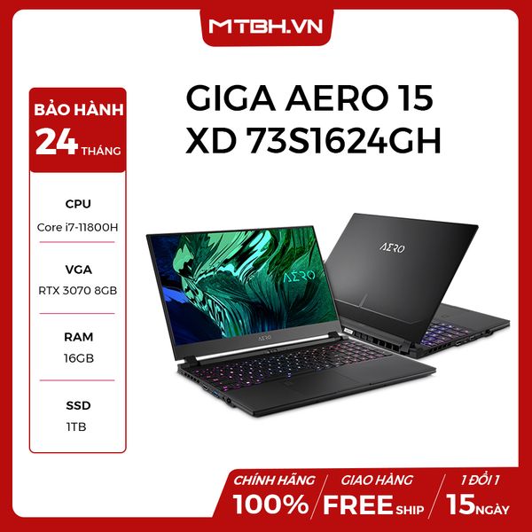 LAPTOP GIGABYTE AERO 15 OLED XD- 73S1624GH CORE I7-11800H | RTX 3070 8GB | 16GB RAM | 1TB SSD | 15.6