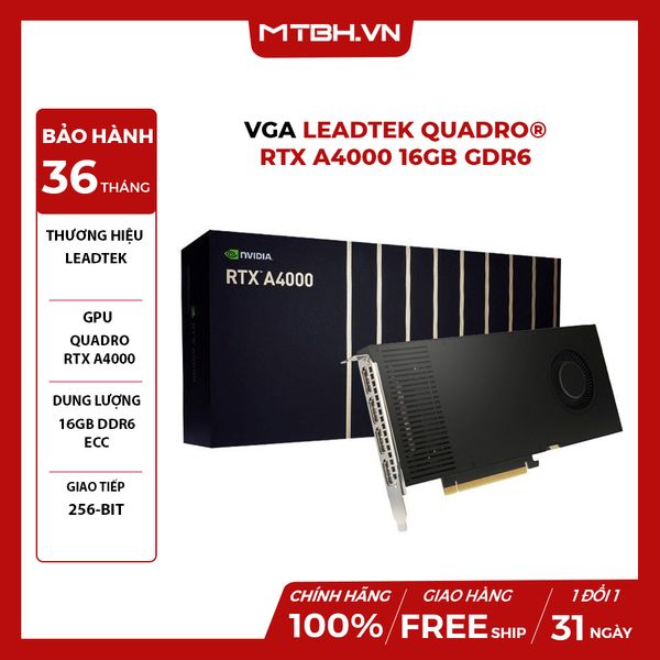 VGA Leadtek Quadro® RTX A4000 16GB GDR6