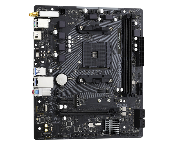MAIN ASROCK A520M/AC ( WIFI / BLUETOOTH 4.2 / AM4 / M-ATX / 2XDDR4 )