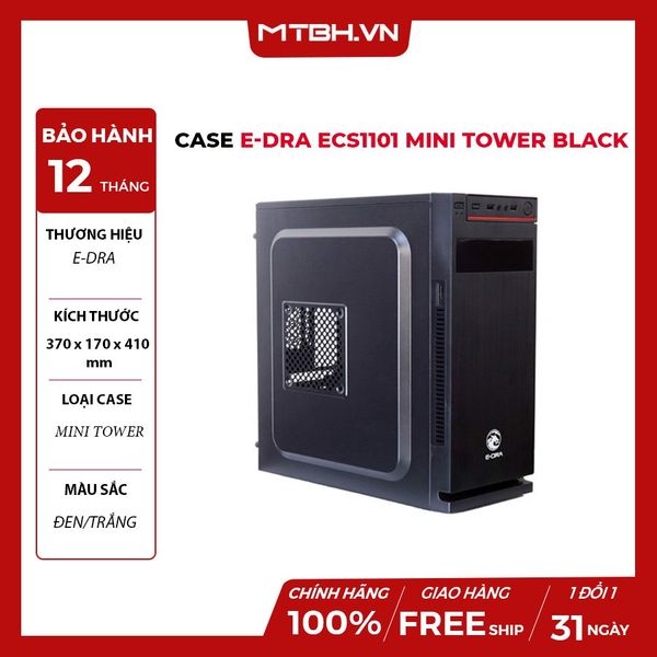 CASE E-DRA ECS1102 MINI TOWER BLACK