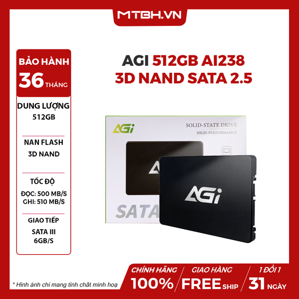 SSD AGI 512GB AI238 3D NAND SATA 2.5