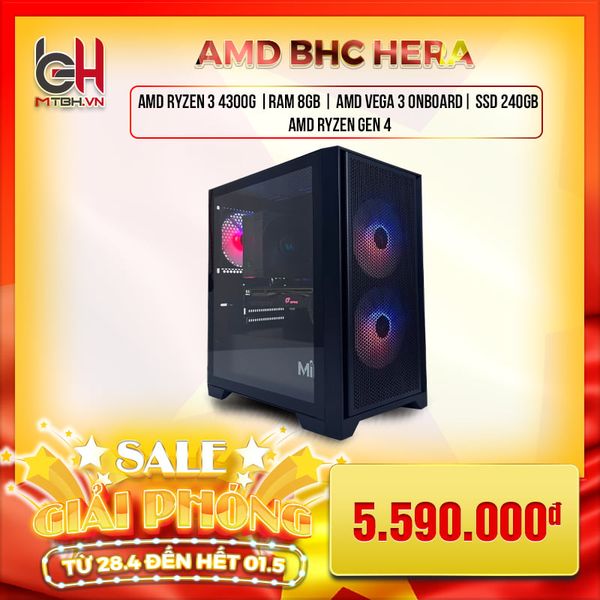 PC Gaming AMD BHC Hera Gen 4th  ( Ryzen 3 4300G | 8GB | 240GB )