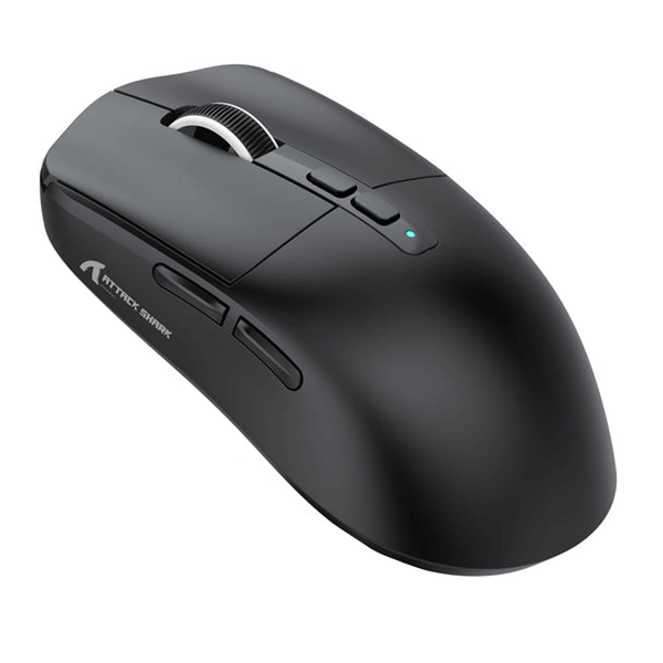 CHUỘT GAMING KHÔNG DÂY ATTACK SHARK X3 - ĐEN / Pixart 3395 / BLUETOOTH / WIRELESS 2.4G / Type-C | SIÊU NHẸ 50g