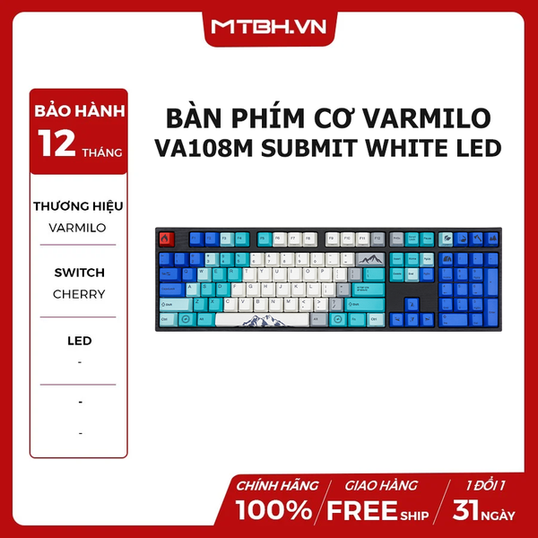 BÀN PHÍM CƠ VARMILO VA108M SUBMIT WHITE LED