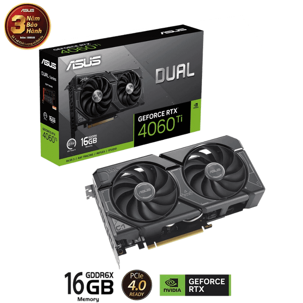 VGA ASUS RTX 4060 Ti Dual OC Edition 16GB GDDR6