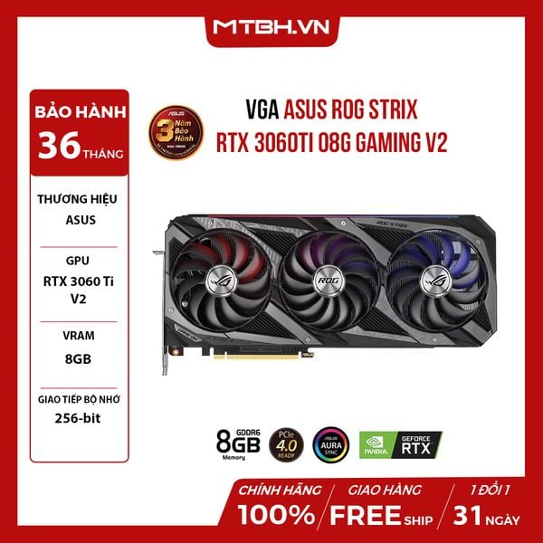 VGA ASUS RTX 3060 Ti ROG STRIX O8G GAMING V2