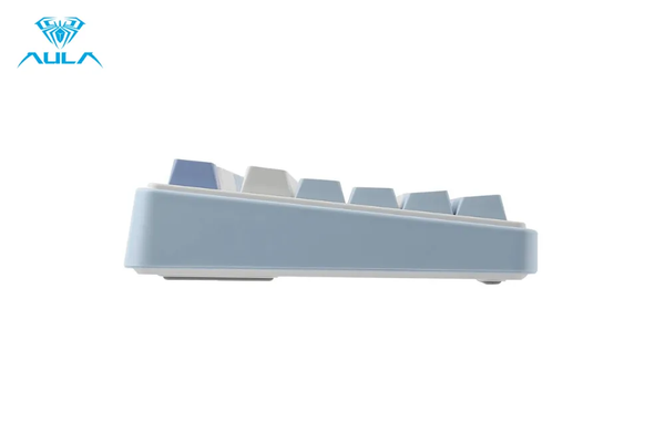 BÀN PHÍM CƠ AULA F75 XANH NHẠT + TRẮNG + XANH ĐẬM (KẾT NỐI TYPEC + 2.4G + BLUETOOTH, REAPER V3 SWITCH)