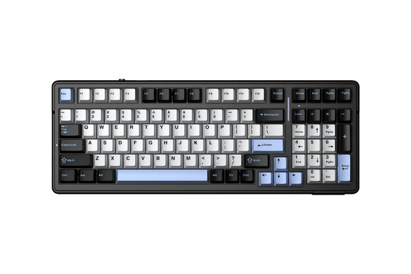 BÀN PHÍM CƠ AULA F99 3 MODE (ĐEN TRẮNG XANH DƯƠNG, STAR VECTOR SWITCH)