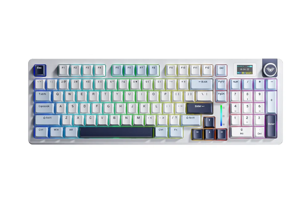 BÀN PHÍM CƠ AULA S98 PRO GAMING 3 MODE ( Xanh Dương +Trắng + Tím Đậm/ Caramel Latte Switch)