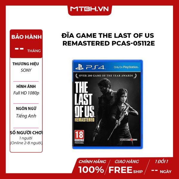 Đĩa Game The Last Of Us Remastered PCAS-05112E