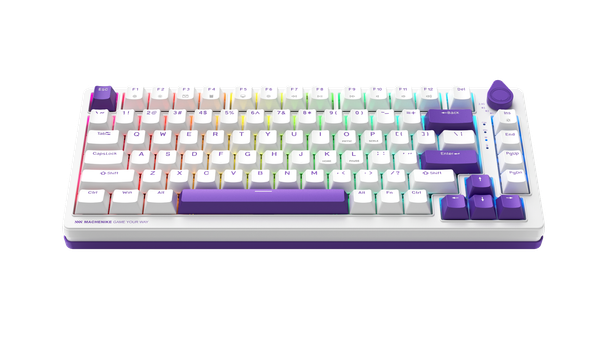 Bàn Phím Cơ Machenike K600T-B82 Tri-Mode White Purple Classis RGB