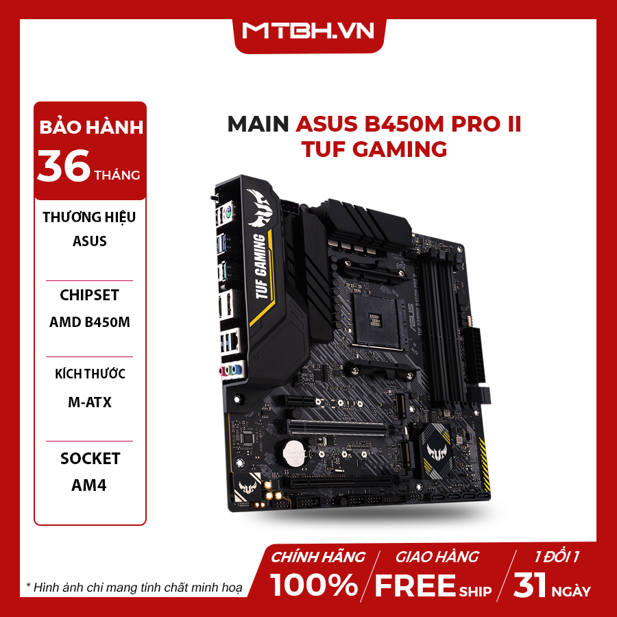 MAIN ASUS B450M PRO II TUF GAMING – Máy Tính Biên Hòa