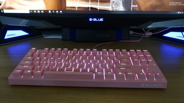 BÀN PHÍM CƠ E-DRA EK387 RED SWITCH PINK