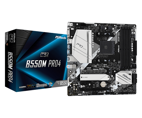 COMBO MAIN ASrock B550M PRO 4 + CPU AMD RYZEN 5 5600X