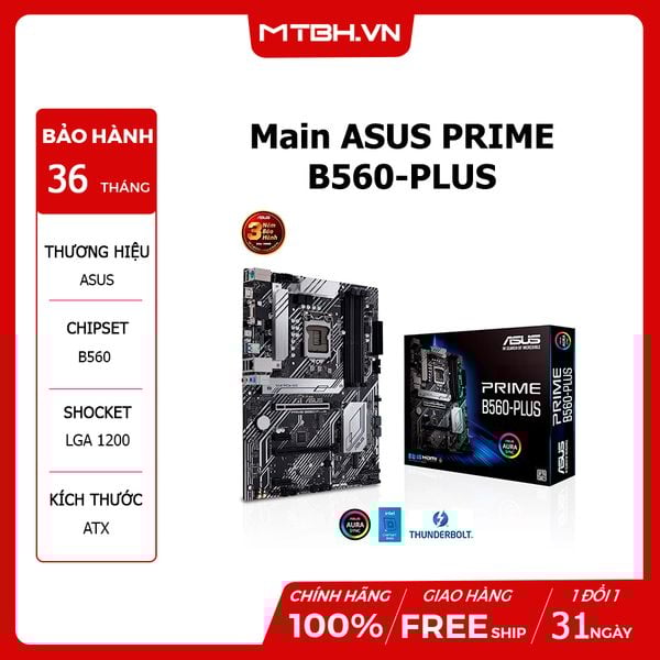 Main ASUS PRIME B560-PLUS (Intel B560, Socket 1200, ATX, 4 khe Ram DDR4)