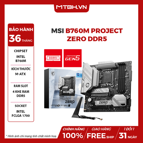 MAIN MSI B760M PROJECT ZERO DDR5