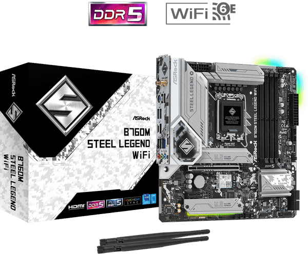 Main ASROCK B760M Steel Legend WIFI D5 2ND BH 1 THÁNG (KO RÂU WIFI)