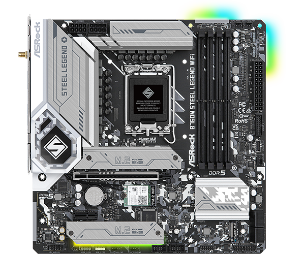 Main ASROCK B760M Steel Legend WIFI D5 2ND BH 1 THÁNG (KO RÂU WIFI)