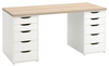 BÀN IKEA GỖ MDF CHỐNG ẨM SIZE 160 x 60 2 HỘC TỦ