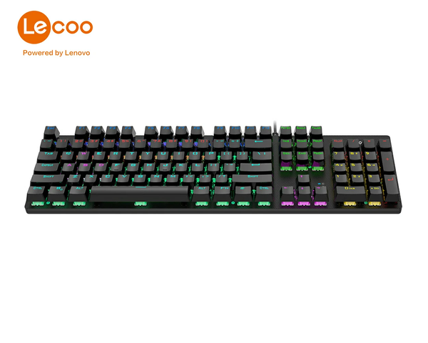 Bàn phím cơ gaming có đèn LED Lecoo KG1101 RGB blue switch