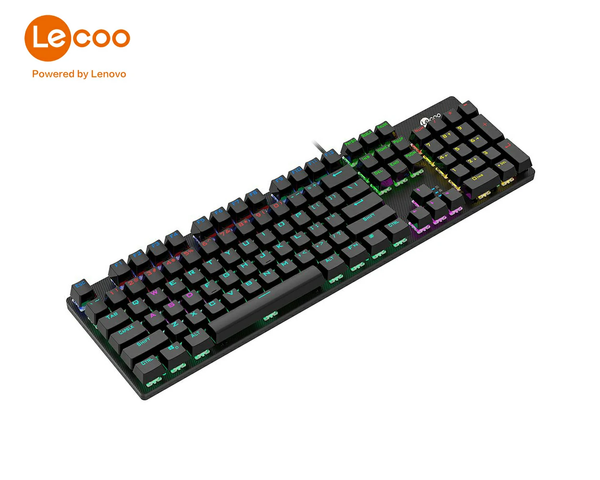 Bàn phím cơ gaming có đèn LED Lecoo KG1101 RGB blue switch