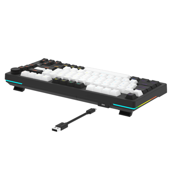 Bàn Phím Cơ DareU EK75 White/Black 2 Sides RGB Strip Type-C Firefly (Tactile) Switch