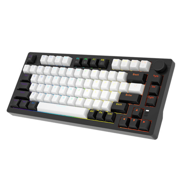 Bàn Phím Cơ DareU EK75 White/Black 2 Sides RGB Strip Type-C Firefly (Tactile) Switch