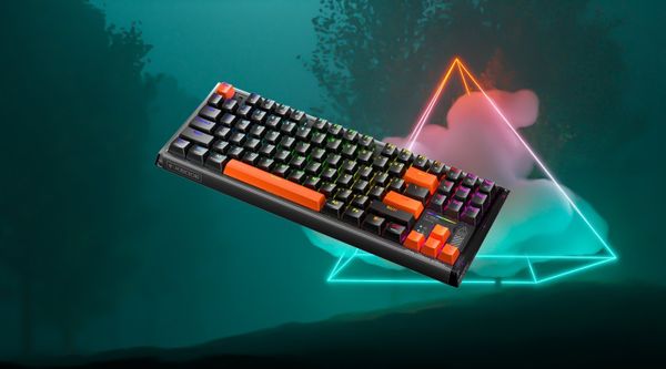 Bàn Phím Cơ Machenike K600E-B87W Wireless Tri Mode RGB Side Printed Grey Gr Silver Switch