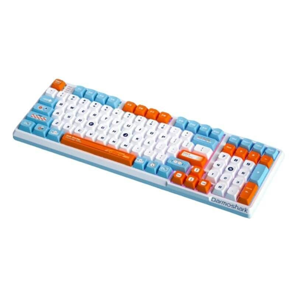 Bàn Phím Cơ Darmoshark K7-Pro Gulf Racing Wireless (HOTSWAP/Sw Gateron/Bluetooth 5.0)