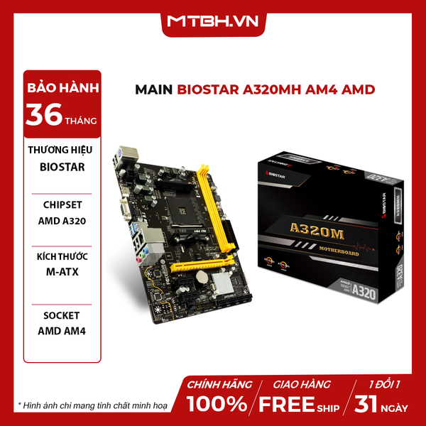 MAIN BIOSTAR A320MH AM4 AMD