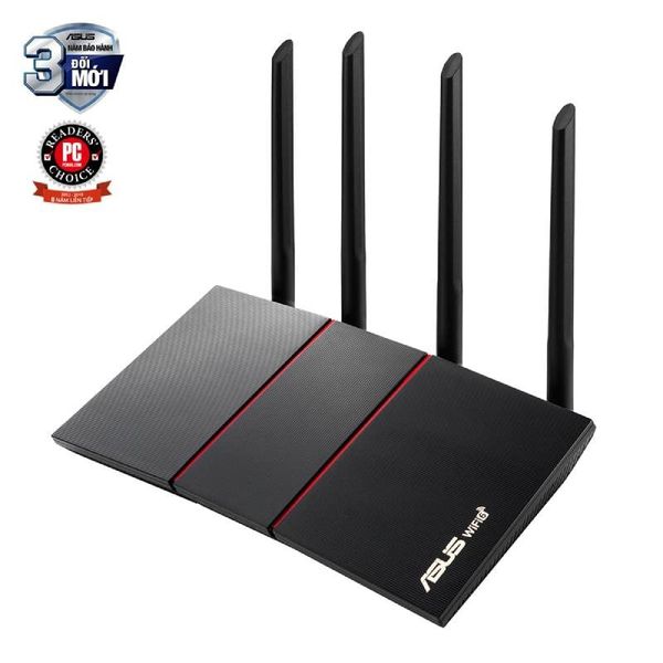 BỘ PHÁT WIFI ASUS RT-AX55 CHUẨN AX1800 (WIFI 6) - BLACK EDITION