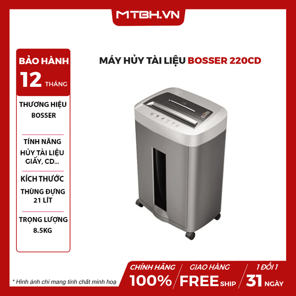 MÁY HỦY TÀI LIỆU BOSSER 220CD