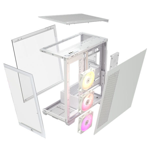 Case Corsair 3500X Mid-Tower White (No Fan)