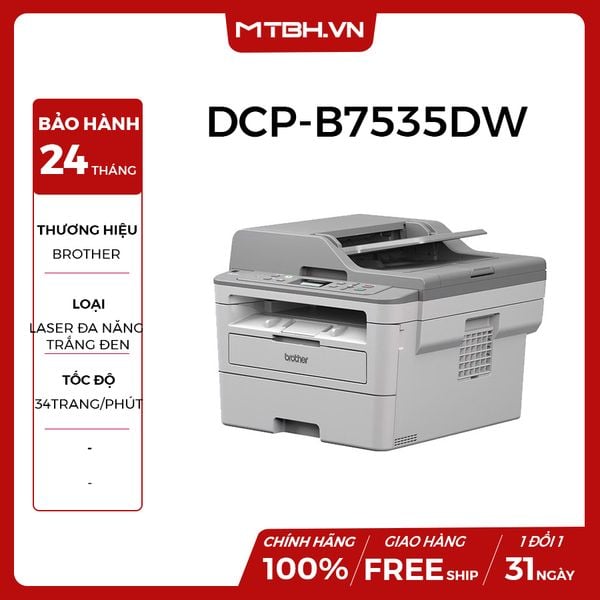 MÁY IN LASER ĐA NĂNG TRẮNG ĐEN BROTHER DCP-B7535DW