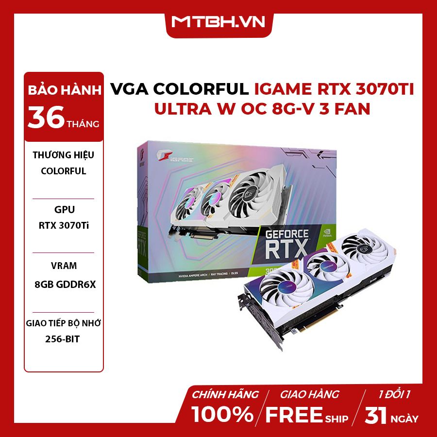 Vga Colorful RTX 3070 TI Igame Ultra W OC 8G-V Fan
