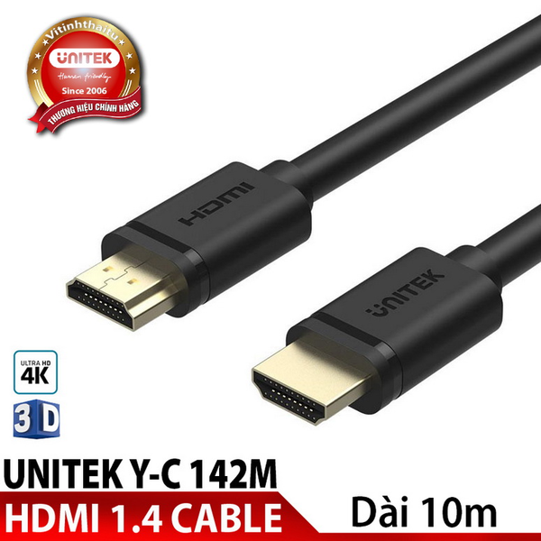 Cáp HDMI Unitek 10m YC142 - LOẠI TỐT