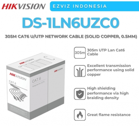 Thùng Cáp Mạng HIKVISION CAT6 DS-1LN6UZC0 305M